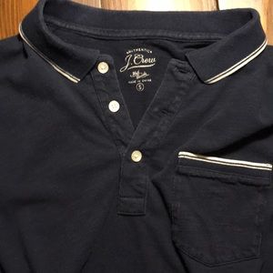 J. Crew Knit Goods Navy Blue Cotton Polo Shirt